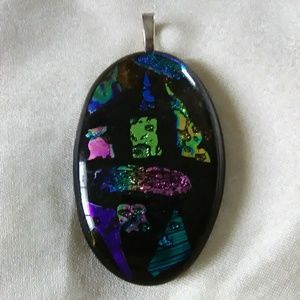New handmade Dichroic glass pendant